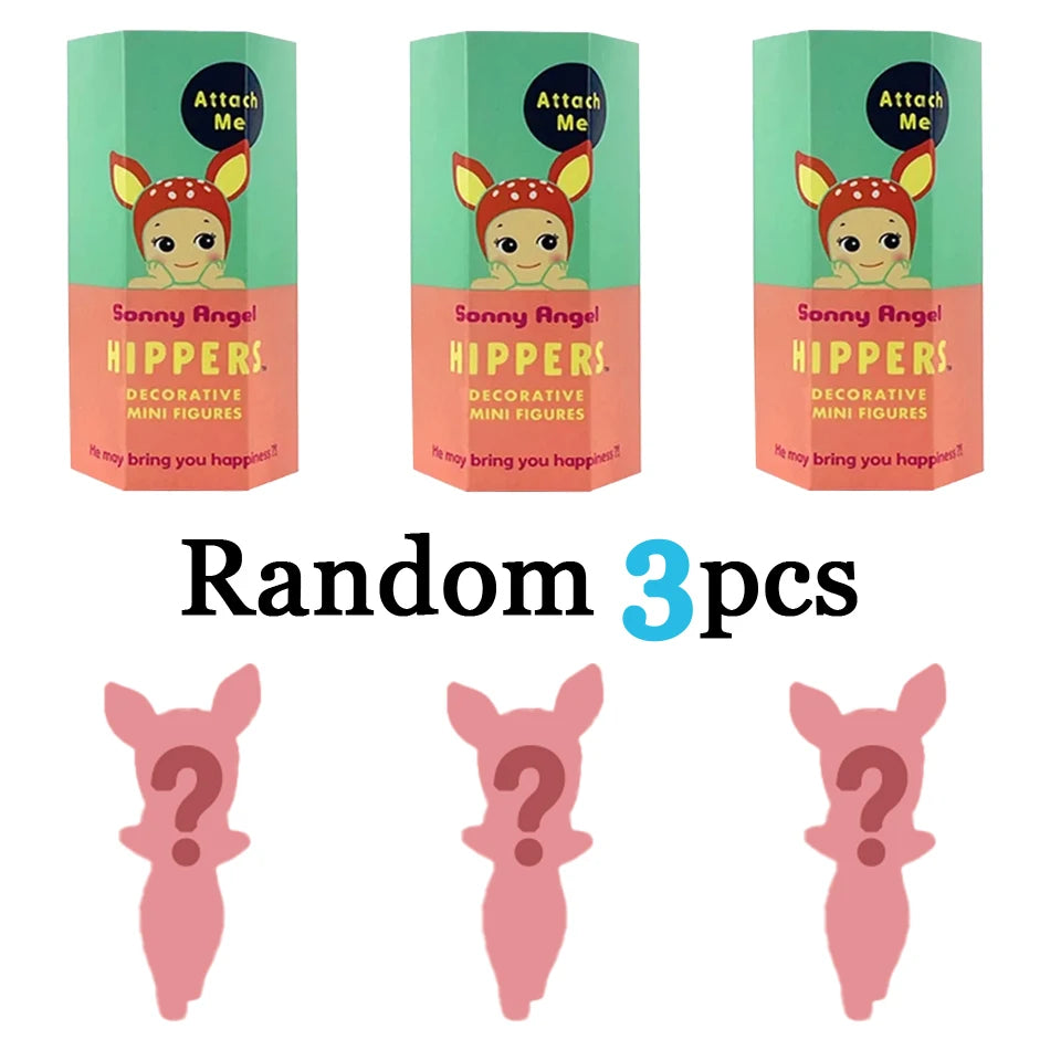 En Stock Sunny Angel Blind Box Hippers Anime Series figuras modo muñeca llavero decoración del teléfono móvil estatuilla regalo