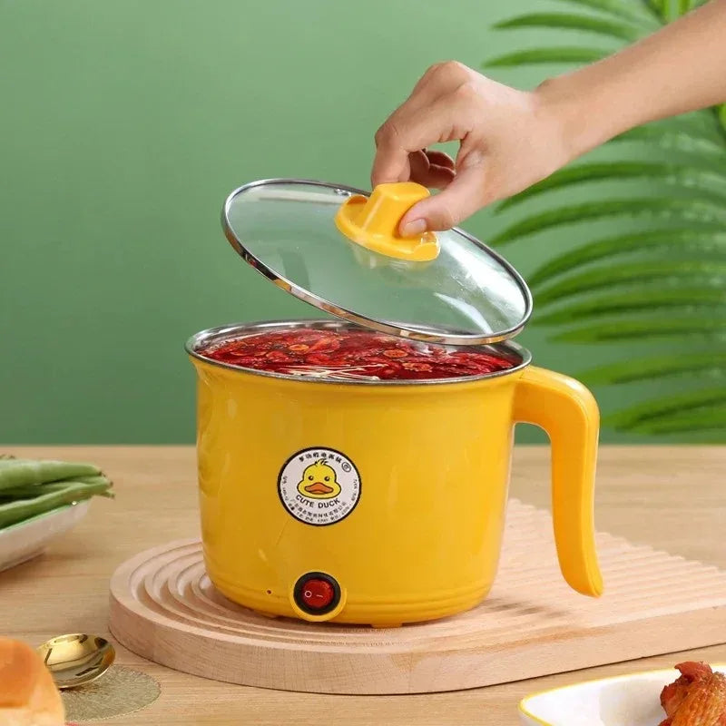 1.8L Portable Electric Hot Pot – Non-Stick Multifunctional Mini Cooker with Auto Shut-Off for Dorm & Home