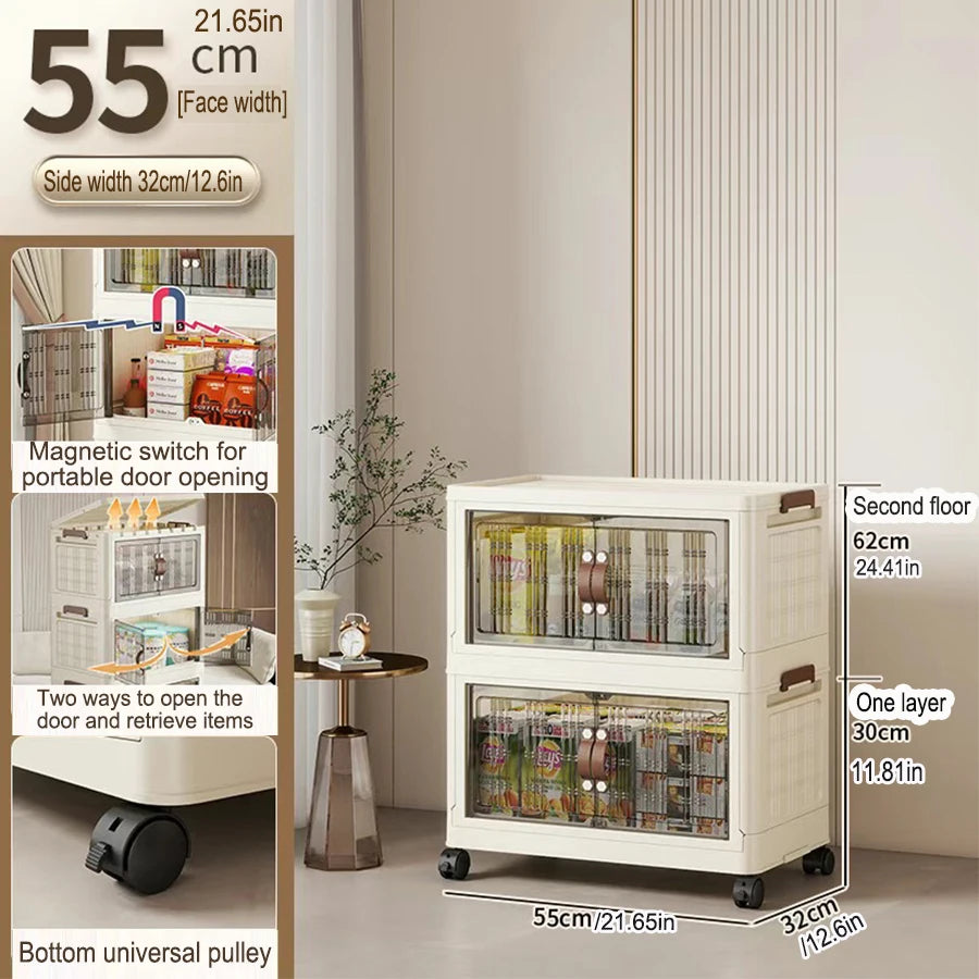 Large Capacity Foldable Storage Cabinet – Dustproof Wardrobe Closet Organizer with Easy Installation