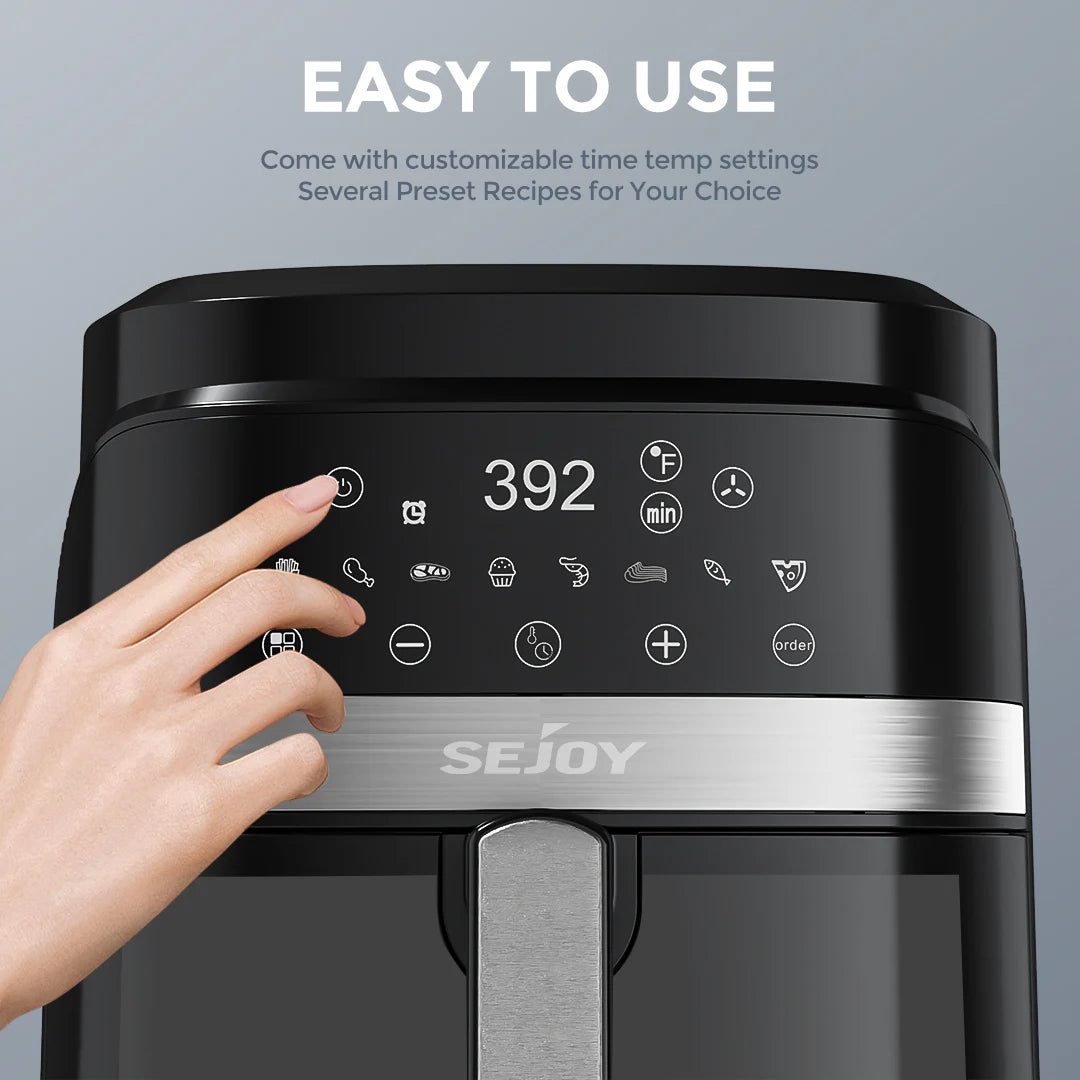 Air fryer 8-in-1,6L  Electric Hot fryer Oven Oilless Cooker,Roast, Bake, Plus Bake, Dehydrate, and Keep Food Warm, 120V