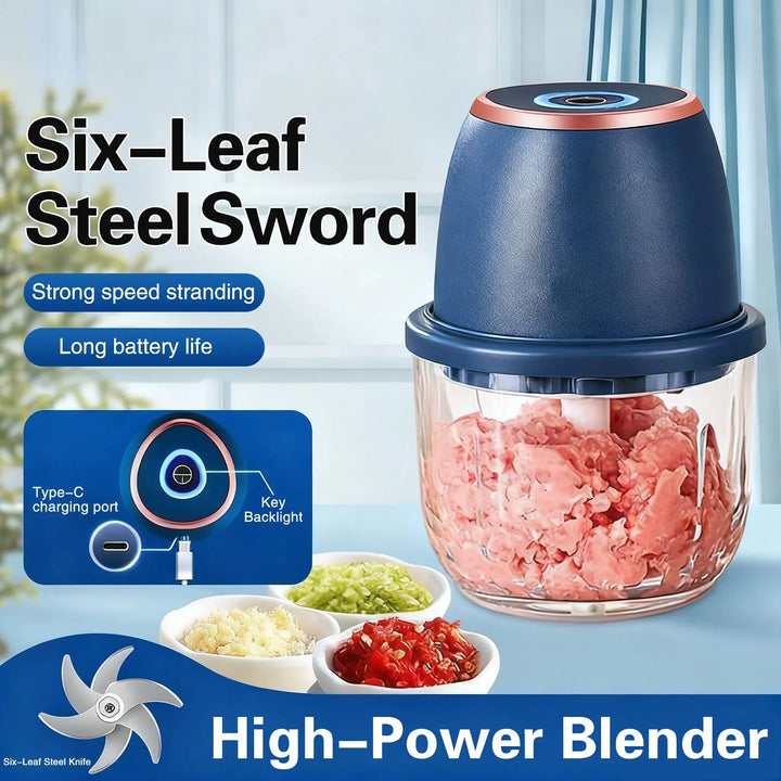 350ML Electric Meat Grinder Food Chopper Garlic Masher USB Multi-Function Vegetable Slicer Blender Kitchen Mixer