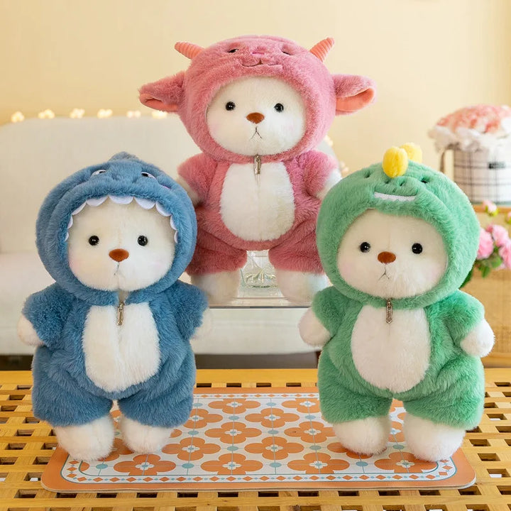 25/35cm Anime Cosplay Joint Bear Plush Toy Cute Stuffed Animals Bunny Duck Shark Pig Plushies Doll Kawaii Soft Toys For Girls