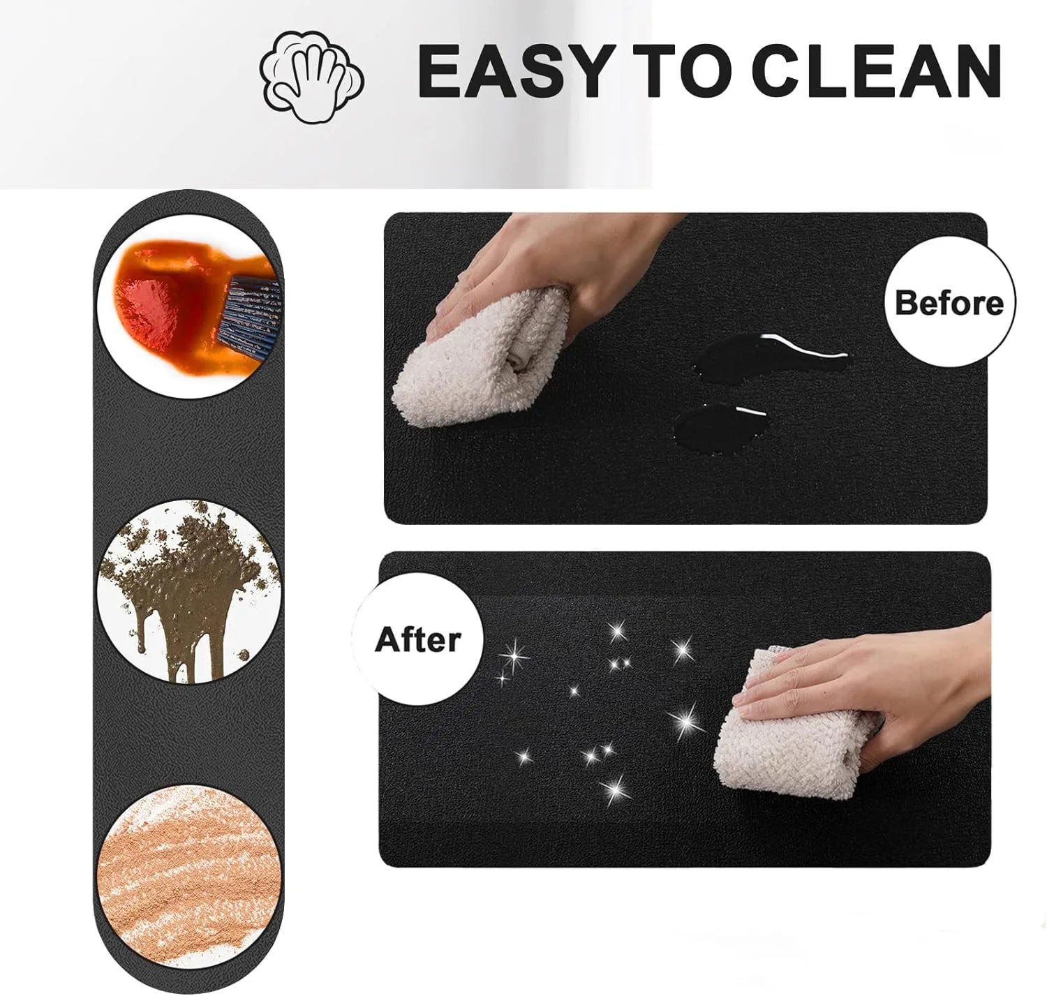 Anti Fatigue Floor Mat 20MM Thick Cushioned Kitchen Comfort Mat Waterproof Non-Slip Standing Desk Mat PVC Ergonomic Foam Mat