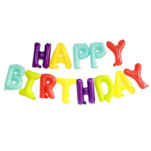 13pcs Happy Birthday Decoration Balloons Rose Gold Letter Foil Ballons Birthday Party Decorations