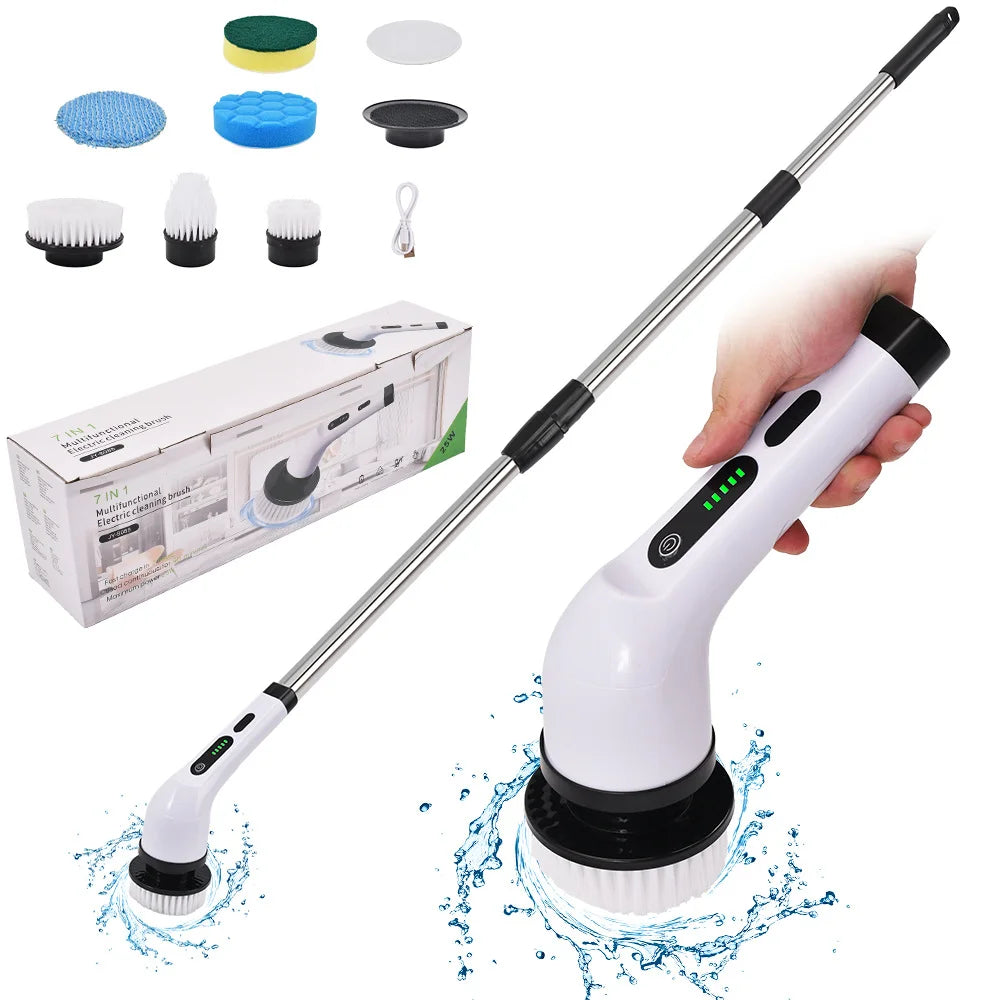 Cordless Electric Spin Scrubber for Kitchen & Bathroom Cleaning