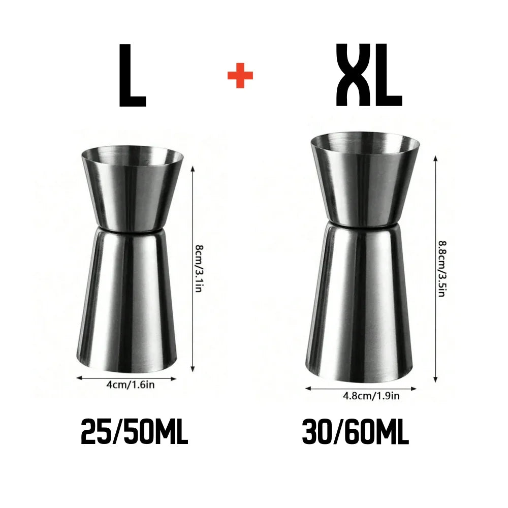 Stainless Steel Measuring Cup Cocktail Shaker Peg Measurer Jigger Dual Shot Drink Alcohol Capacity Shaking Bottle Party Bar Tool