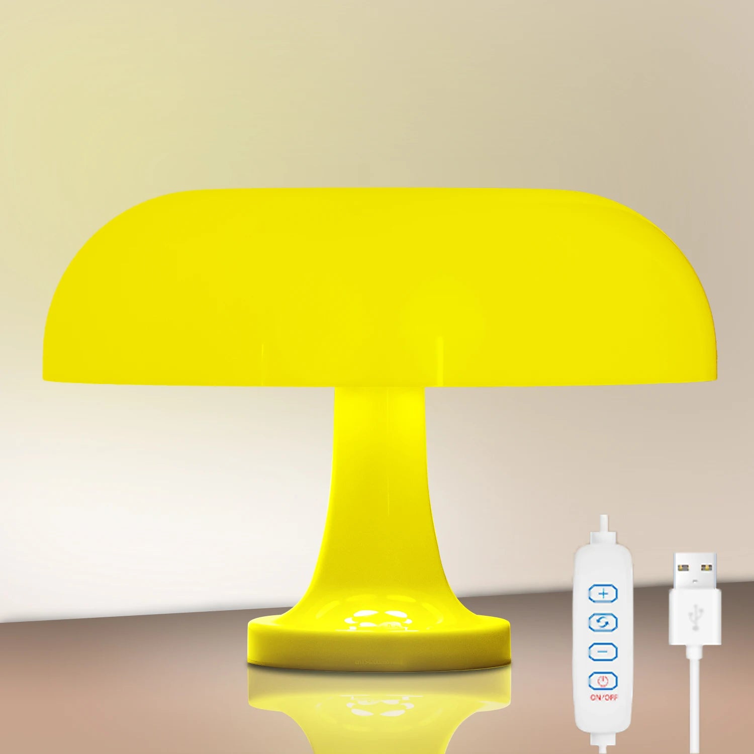 Mushroom table lamp minimalist modern bedroom bedside lamp Danish designer orange decorative table lamp