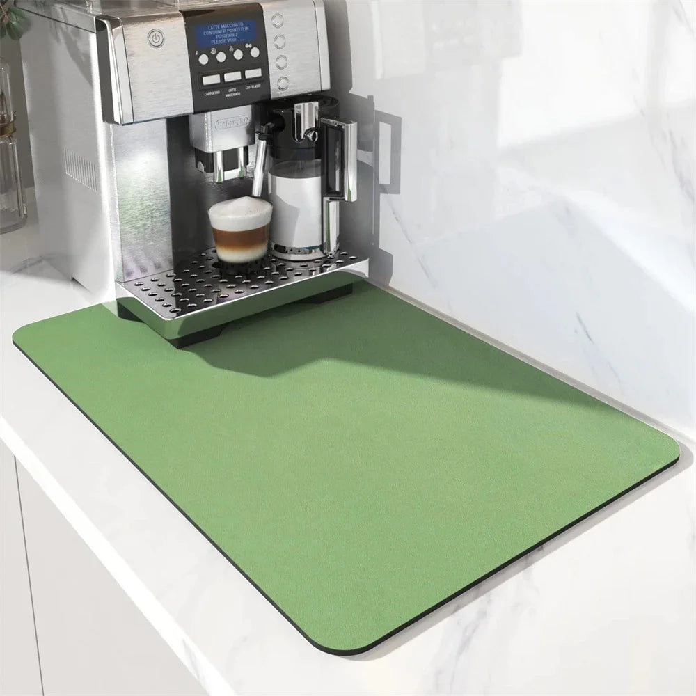 Absorbent Mats Pads Marble Printing Dish Large Kitchen Coffee Mug Table Mat Draining Drying Mat Quick Dry Bathroom Drain Pad