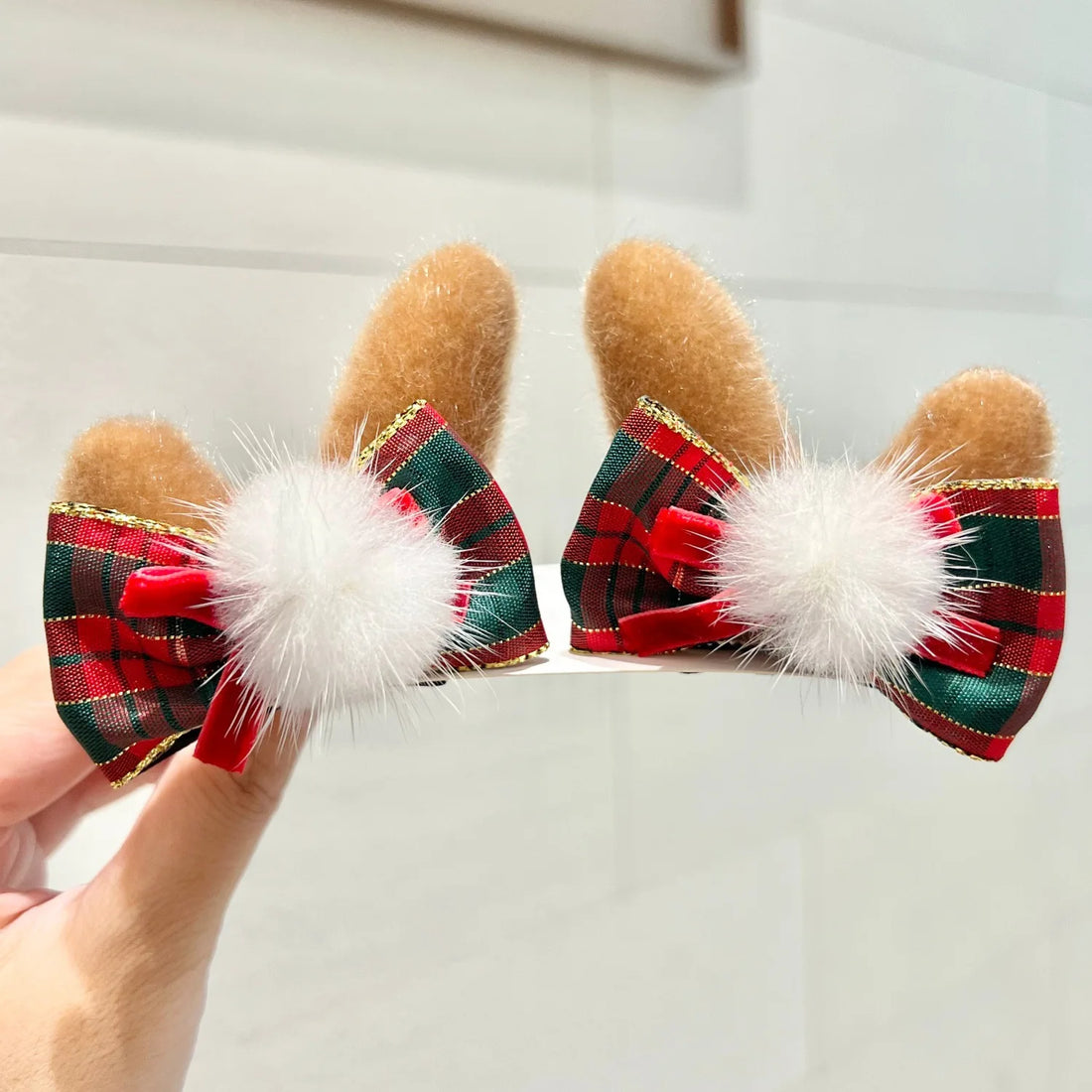 2pcs/Set Kawaii Christmas Elk Ear Hair Clip Women Girl Santa Snowman Hairpin Xmas Party Barrettes For Kids Cosplay Headwear