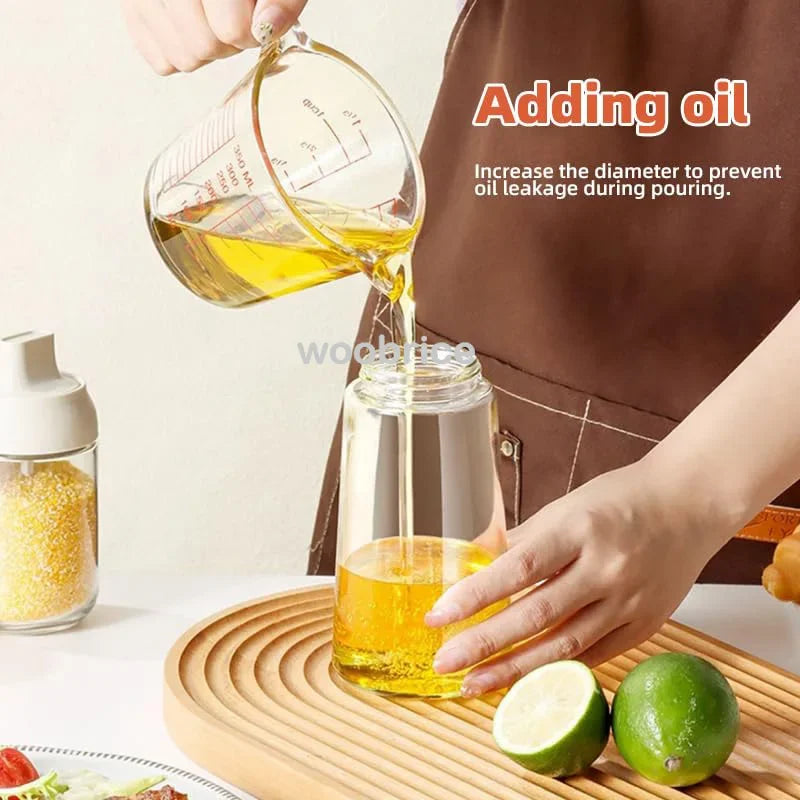 2 in 1 Kitchen Oils Spray Bottle Olive Sprayer Oil Spray Oil Sprayer Plastic for Cooking BBQ Baking Oils Dispenser Accessories