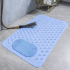Non-Slip Massage Bath Mat – TPR Shower Rug with 145 Suction Cups, Drain Holes & Foot Scrubber