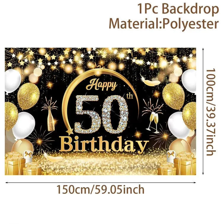 Happy Birthday 40 50 60 Latex Balloons for Adult Birthday Party Decoration 40th 50th 60th Confetti Balloon Anniversary Supplies