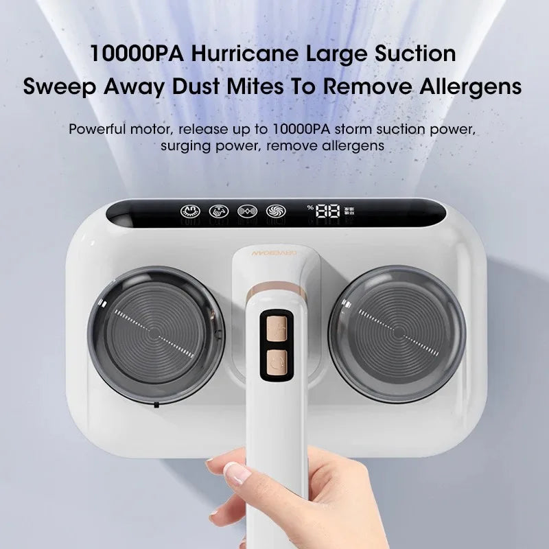Handheld Intelligent UV Mite Killer Vacuum Cleaner – 10000Pa Strong Suction HEPA Sterilizer for Bed, Sofa & Mattress