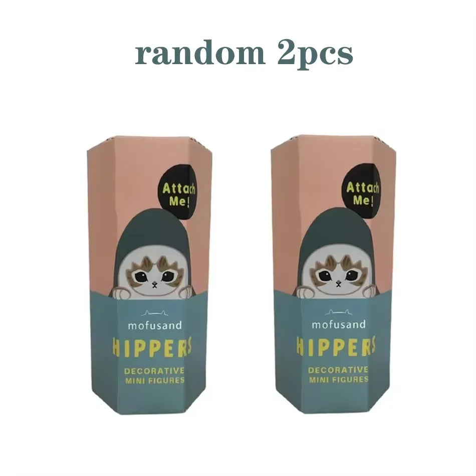 HIPPERS & Fushan Cat Angel Animal Blind Box Series Healing Trendy Doll Car Mobile Phone Ornaments Children's Toys Christmas Gift