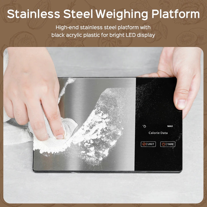 Digital Kitchen Scale 5kg Smart Food Scale Calories Calculator Nutrition Stainless Steel Kitchen Scale Smart Scale Kitchen Tool