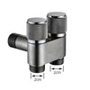 Zinc Alloy Angle Valve Wall Mount Toilet Washing Machine Tap One In Two Out Water Cleaning Faucet Bathroom Toilet Accessories