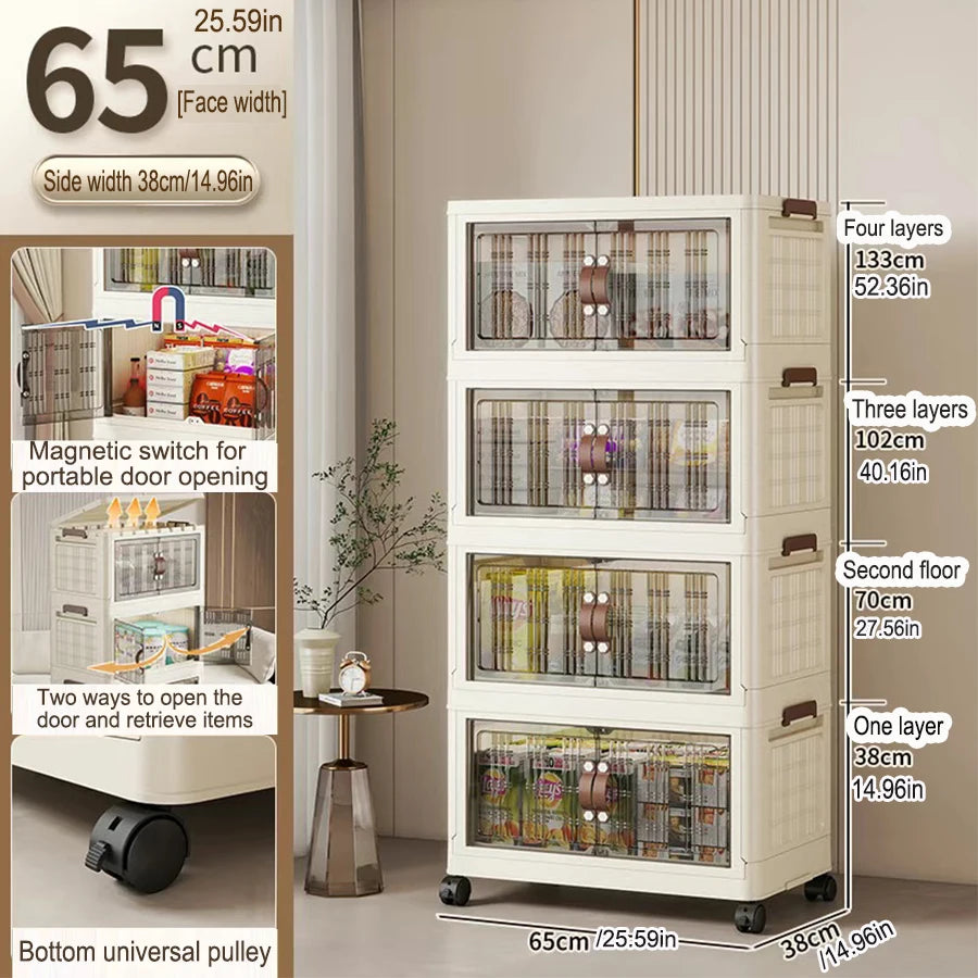 Large Capacity Foldable Storage Cabinet – Dustproof Wardrobe Closet Organizer with Easy Installation