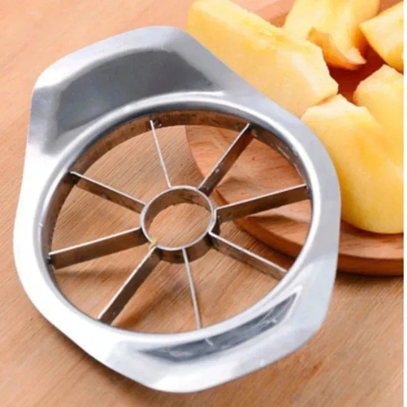 8-Slice Stainless Steel Fruit Cutter – Apple, Tomato, Orange & Multi-Fruit Slicer