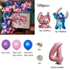 1set Disney Lilo & Stitch Theme Birthday Party Balloons Arch Garland Chain Kit Kids Inflatable Toys Globos Gifts Supplies