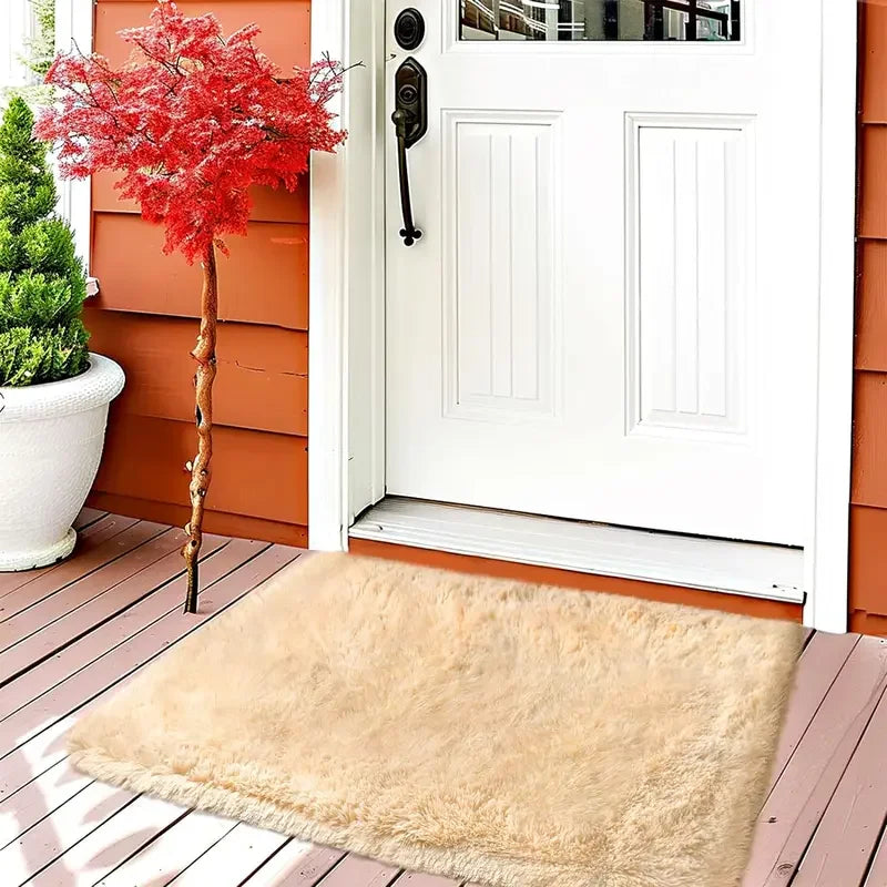 VIKAMA Children'S Room Mat Home Decor Living Room Mat Tie-Dye Gradient Silk Wool Carpet Entry By Mat Plush Soft Fluffy