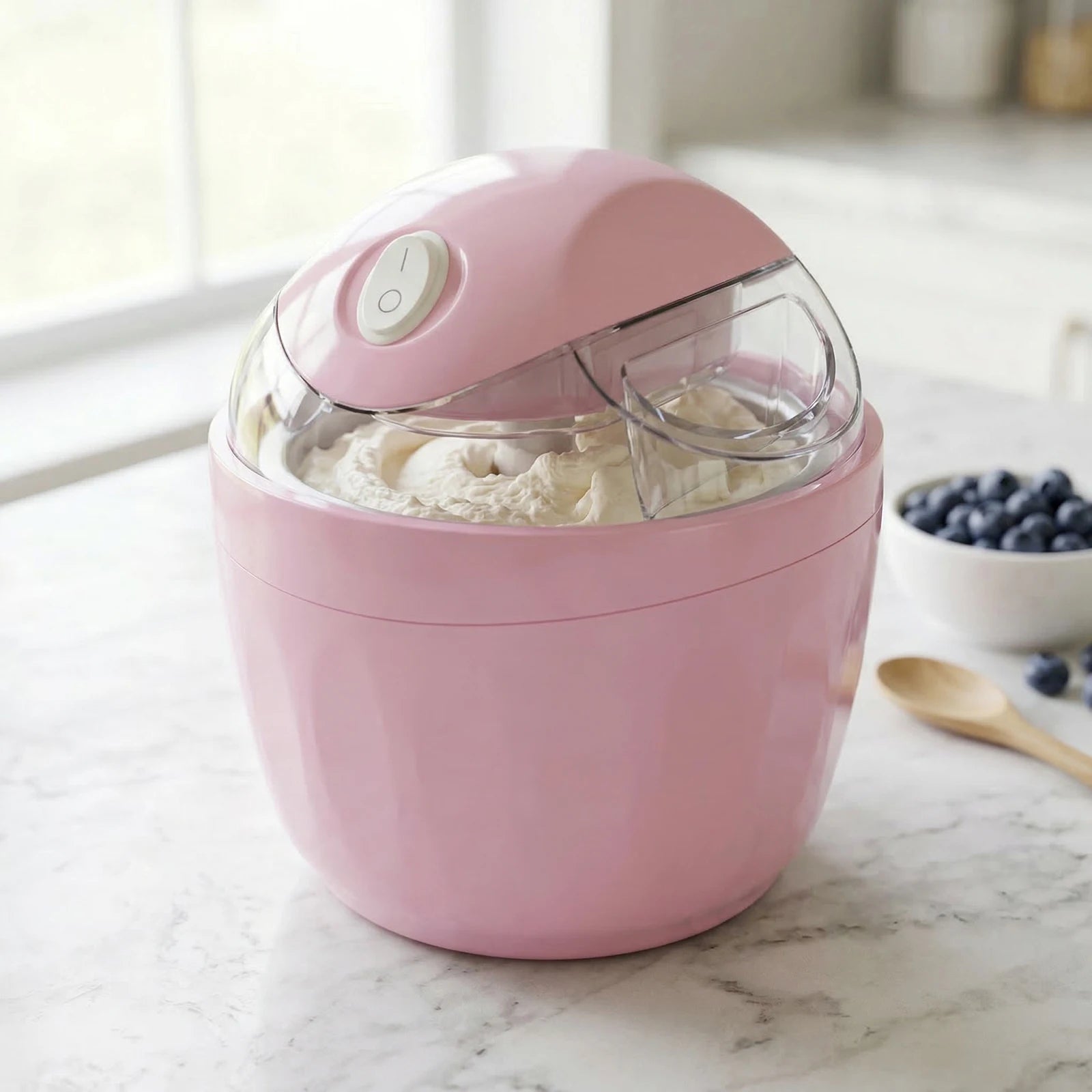 500ml Mini Electric Ice Cream Maker – One-Touch Homemade Frozen Treats in Just 15 Minutes