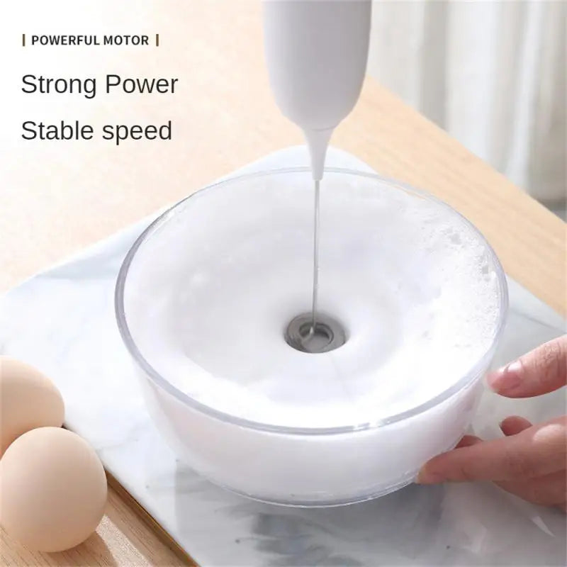 Battery Electric Milk Frother Handheld Egg Beater Coffee Maker Kitchen Drink Foamer Whisk Mixer Coffee Creamers Whisk Frothy