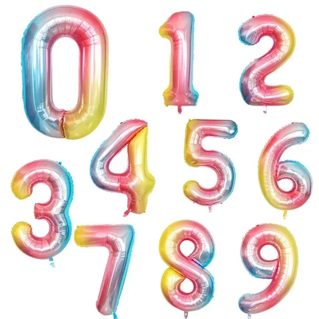 40 Inch Big Foil Birthday Balloons Helium Number Balloon 0-9 Happy Birthday Wedding Party Decorations Shower Large Figures Globo