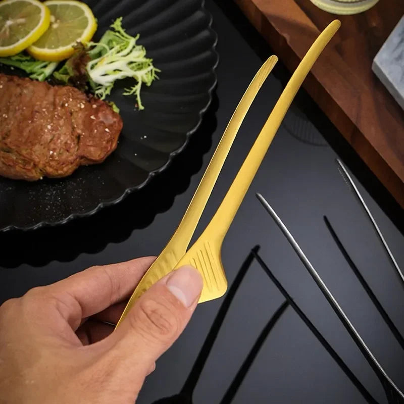 Stainless Steel Precision Kitchen Tongs Tweezers Non-slip Heat Resistant for BBQ Grilling Cooking Baking Serving Food Tweezers