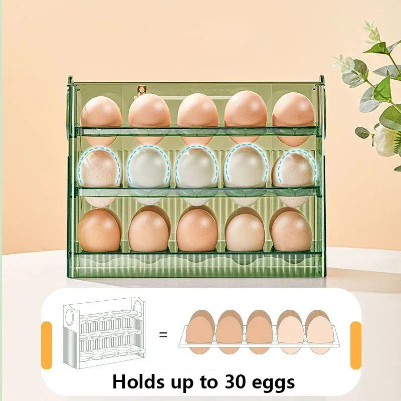 Refrigerator Door Egg Storage Box Reversible Organizer Tray