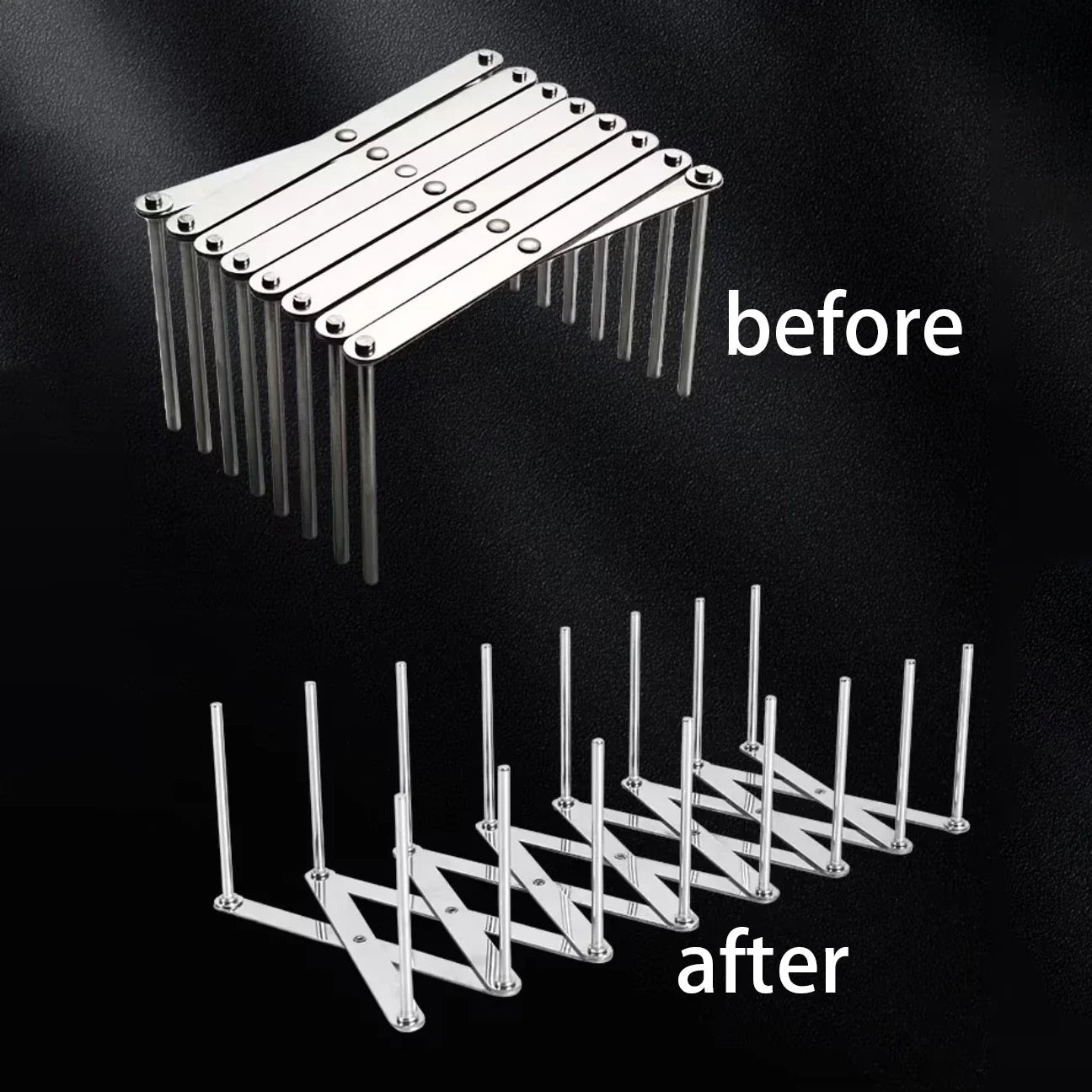 Retractable Stainless Steel Pot Lid & Dish Storage Rack