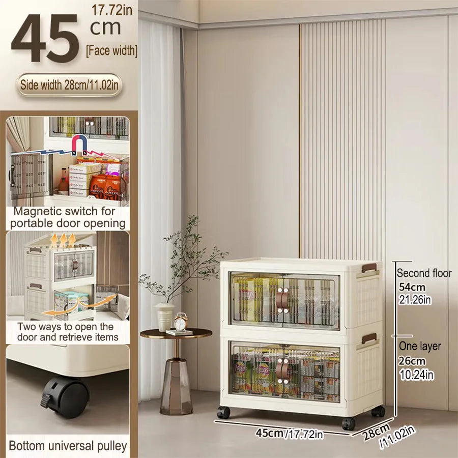 Large Capacity Foldable Storage Cabinet – Dustproof Wardrobe Closet Organizer with Easy Installation