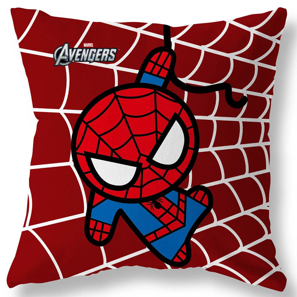 Superhero Spiderman Iron Man Pillow Cover Soft and comfortable Living room Sofa Cushion Cover Home Bedroom Room decoration