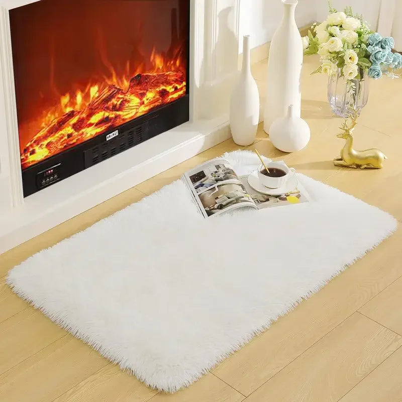 VIKAMA Children'S Room Mat Home Decor Living Room Mat Tie-Dye Gradient Silk Wool Carpet Entry By Mat Plush Soft Fluffy