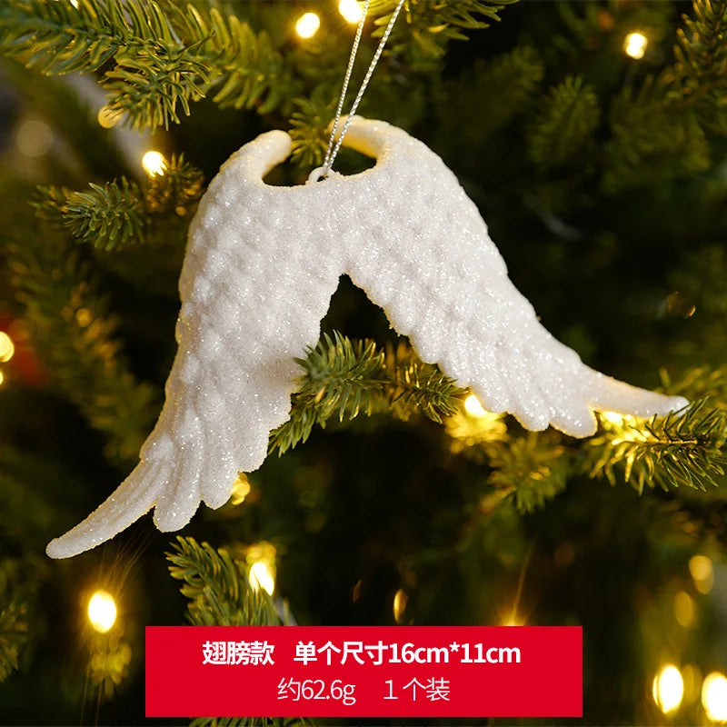 Xmas Tree Pendants Snowflake Angel Deer Hanging Ornaments Christmas Decorations For Home Xmas 2024 Navidad New Year Party