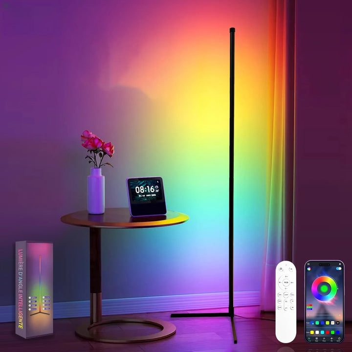 RGB LED smart modern floor lamp music synchronization 16 million DIY color change suitable for gaming room