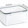 Fridge Fruit Storage Containers with Strainer Washing Bowl for Salad & Berries