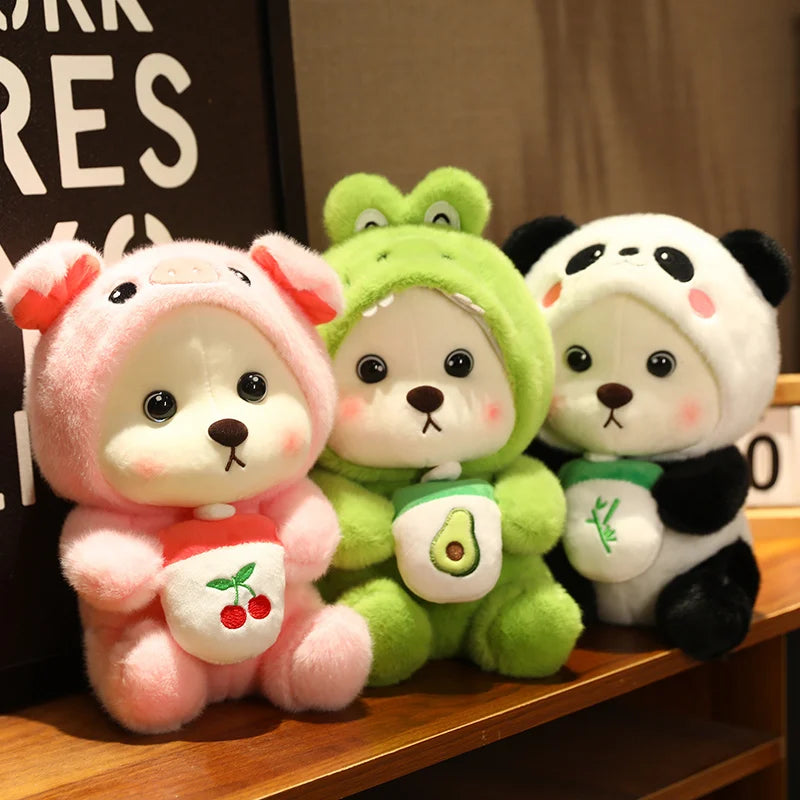 25/35cm Anime Cosplay Joint Bear Plush Toy Cute Stuffed Animals Bunny Duck Shark Pig Plushies Doll Kawaii Soft Toys For Girls