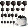 20PCS Ball Cake Picks Colorful Ball Shaped Cake Topper Pearl Balls Cupcake Cake Insert Topper for Birthday Party Wedding Decor