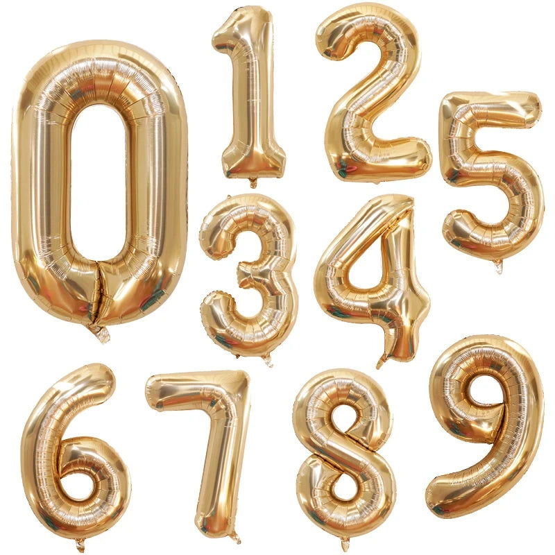 40 Inch Big Foil Birthday Balloons Helium Number Balloon 0-9 Happy Birthday Wedding Party Decorations Shower Large Figures Globo