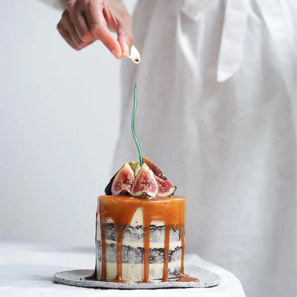 12/48pcs/1case Birthday Candles Spiral Cake Candles Long Thin Cake Candles For Wedding Party And Cake Decoration