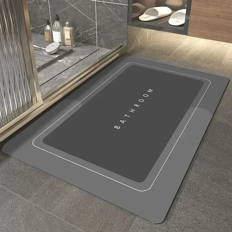 VIKAMA Diatomaceous Earth Bath Rug – Non-Slip Quick Dry Shower Mat for Bathroom Safety