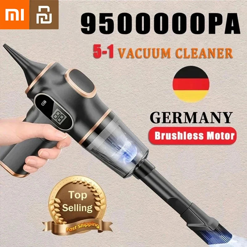 Xiaomi Youpin 95000Pa 5-in-1 Wireless Handheld Vacuum Cleaner – Portable Car & Home Cordless Vacuum with HEPA Filter & LED Light