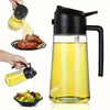 550ML Oil Sprayer Bottle BBQ Cooking 2 in 1 Oil Dispenser Olive Oil Pourers Sprayer Kitchen Baking Oil Mister Vinegar Bottle