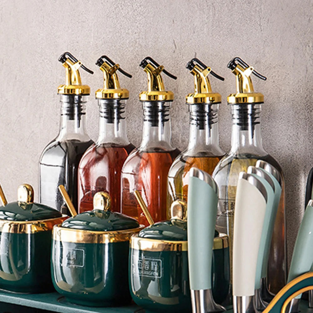 1-10PCS Kitchen Oiler Olive Oil Dispenser Pourer Whisky Liquor Oil Wine Bottle Pourer Cap Spout Stopper Mouth Dispenser