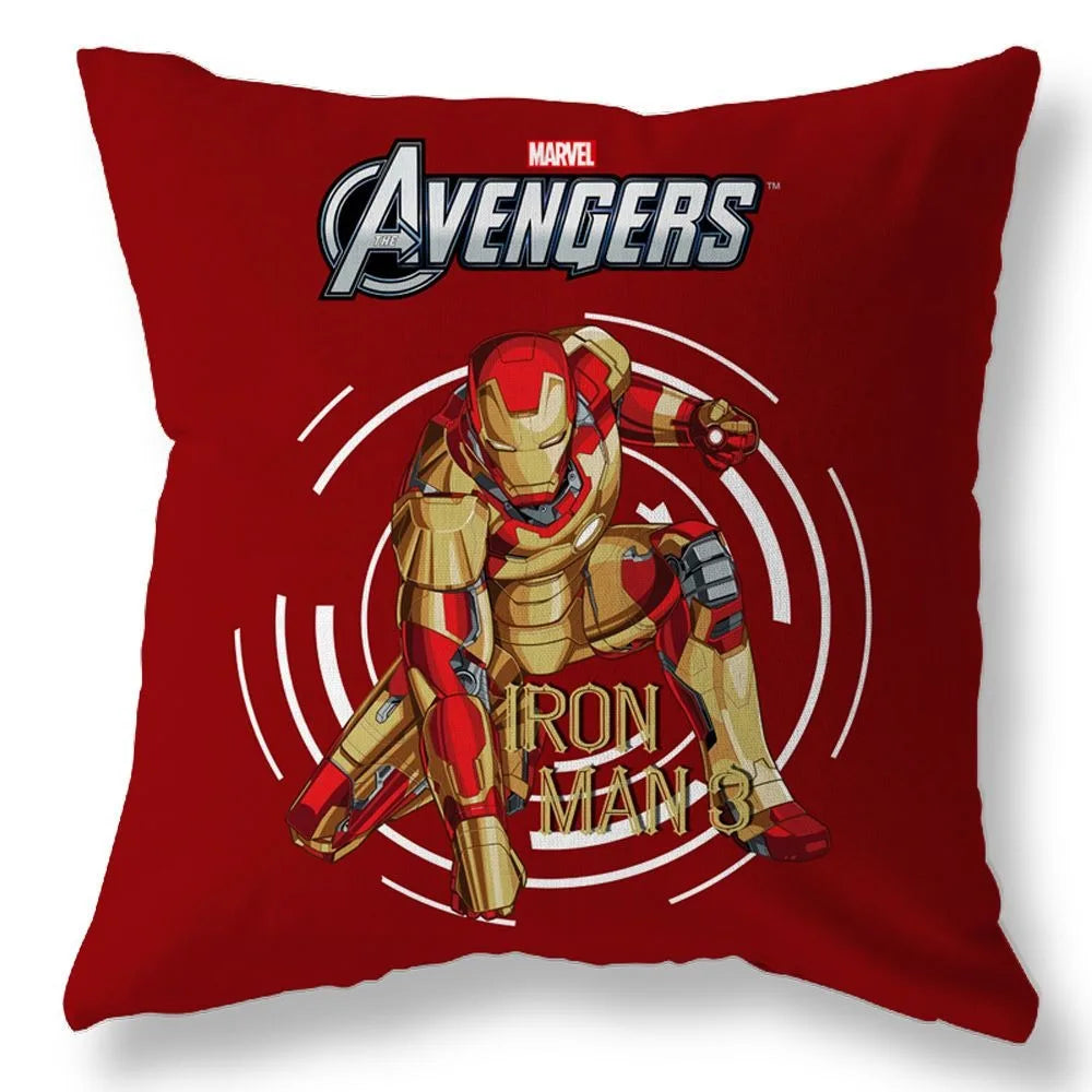 Superhero Spiderman Iron Man Pillow Cover Soft and comfortable Living room Sofa Cushion Cover Home Bedroom Room decoration