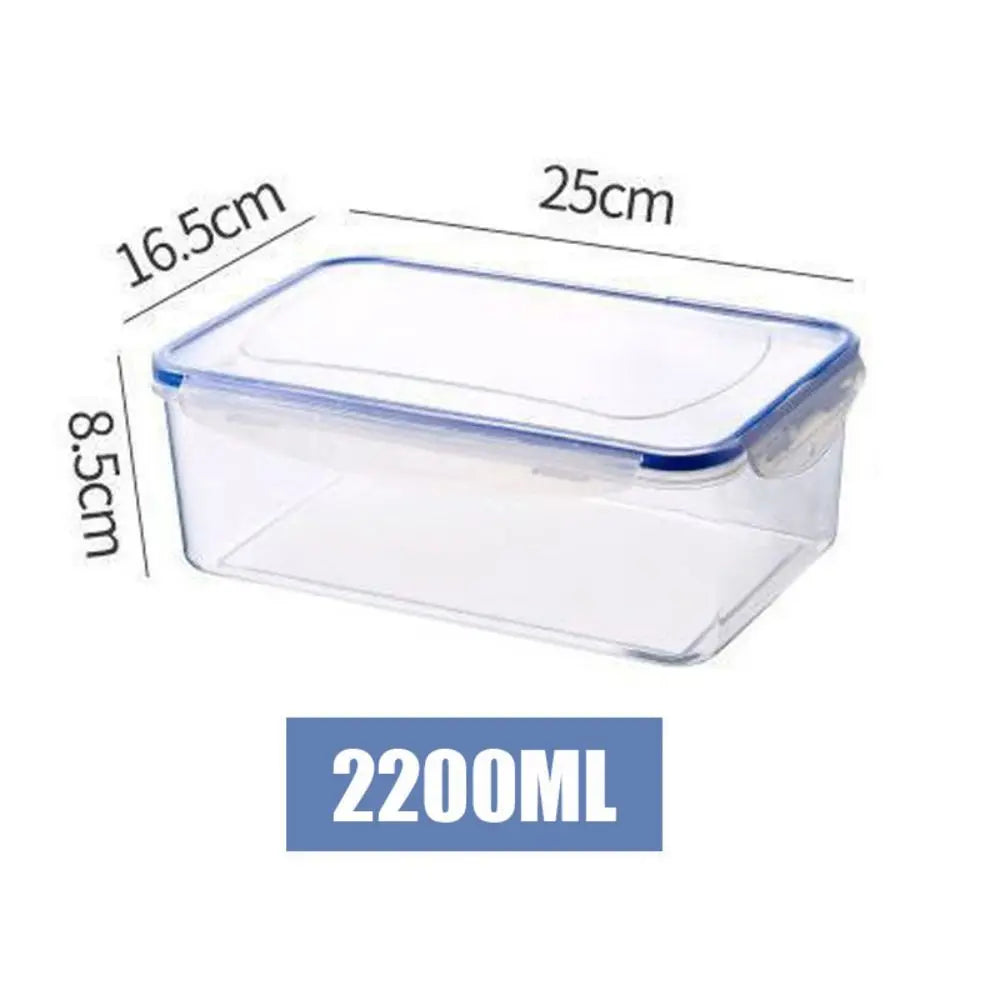 1Pc/4Pcs Refrigerator Storage Box Food Containers Plastic Fresh-Keeping Box with Lid Portable Storage Box Kitchen Organization