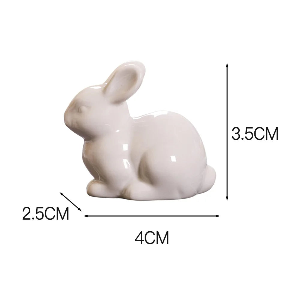 Cute Miniature Bunny Figure Home Decoration Animal Figurine Craft for Children Girls Boys Party Gift Easter Rabbit Decoration