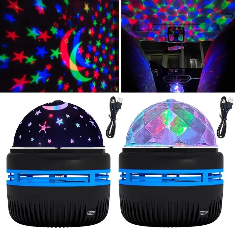 Starry Sky LED Mini Disco Ball Night Light Projector USB Galaxy Creative Romantic Crystal Decor Bedroom for Home Bar Child Gift