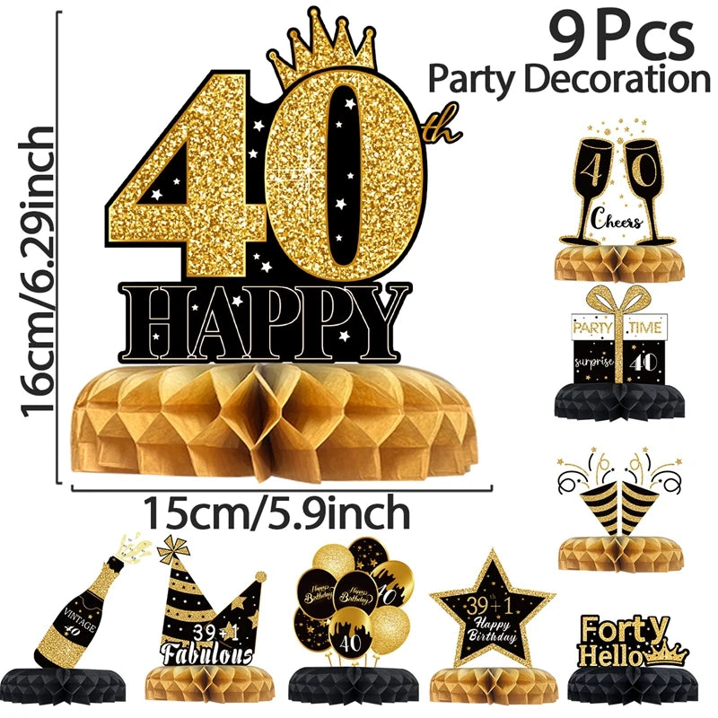 Happy Birthday 40 50 60 Latex Balloons for Adult Birthday Party Decoration 40th 50th 60th Confetti Balloon Anniversary Supplies