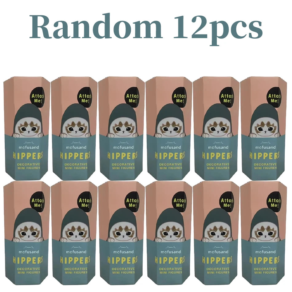 HIPPERS & Fushan Cat Angel Animal Blind Box Series Healing Trendy Doll Car Mobile Phone Ornaments Children's Toys Christmas Gift